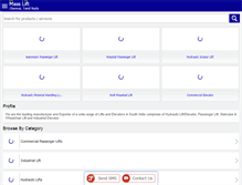 Tablet Screenshot of hydraulicliftindia.com